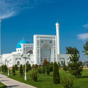 Panorama dei giardini a Tashkent
