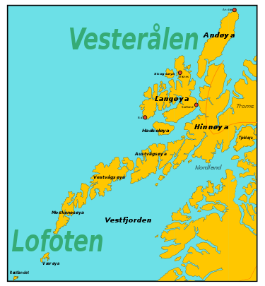 Mappa arcipelaghi norvegesi